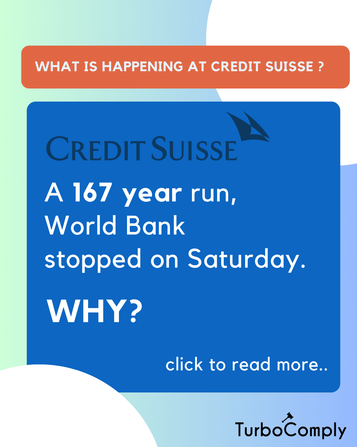 What is happening at Credit Suisse Bank?