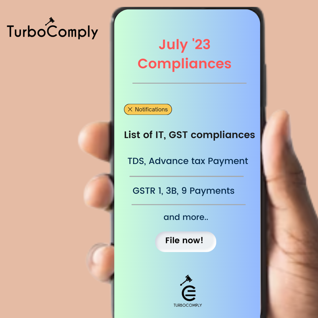 Compliance Calender for July – 2023