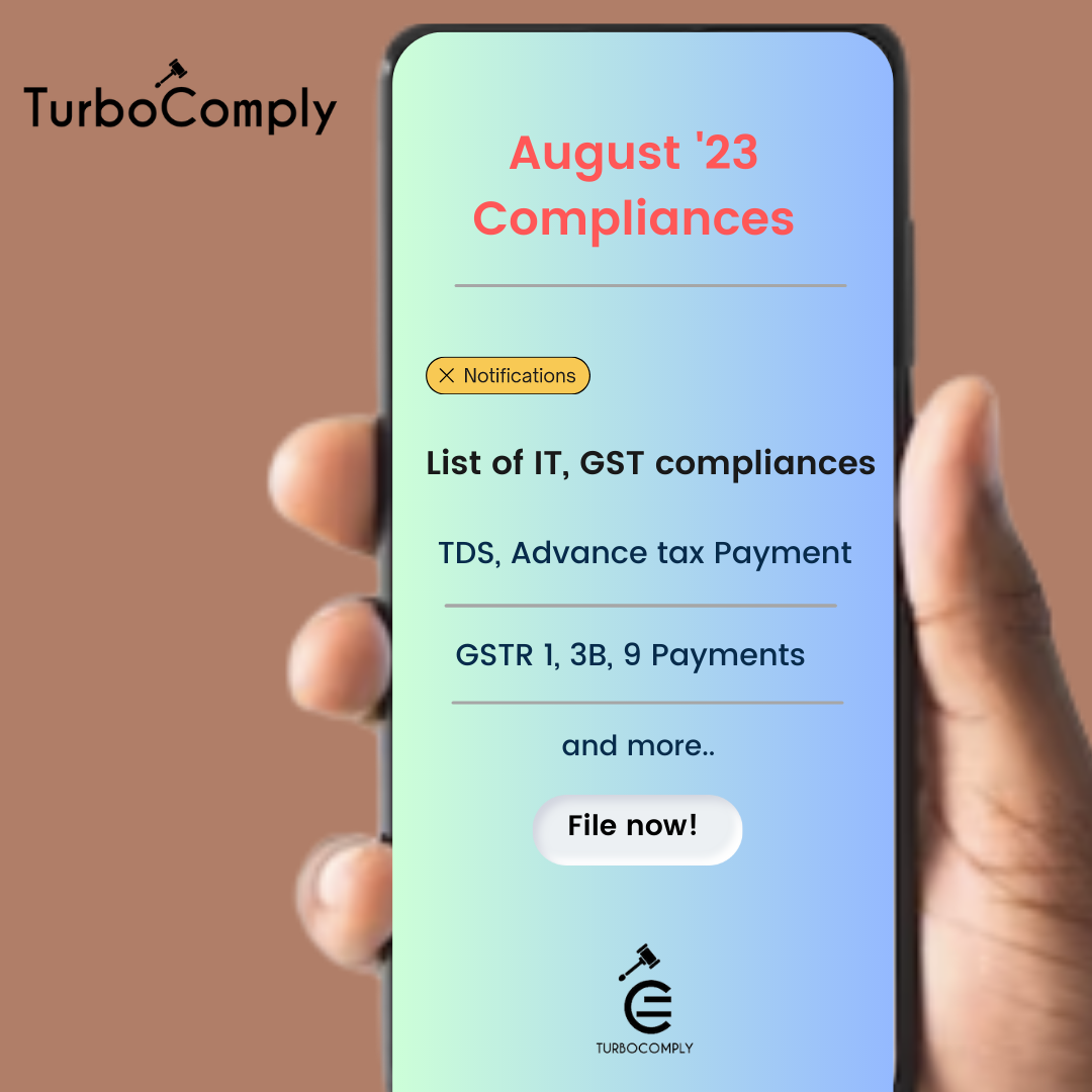 Compliance calender August -2023