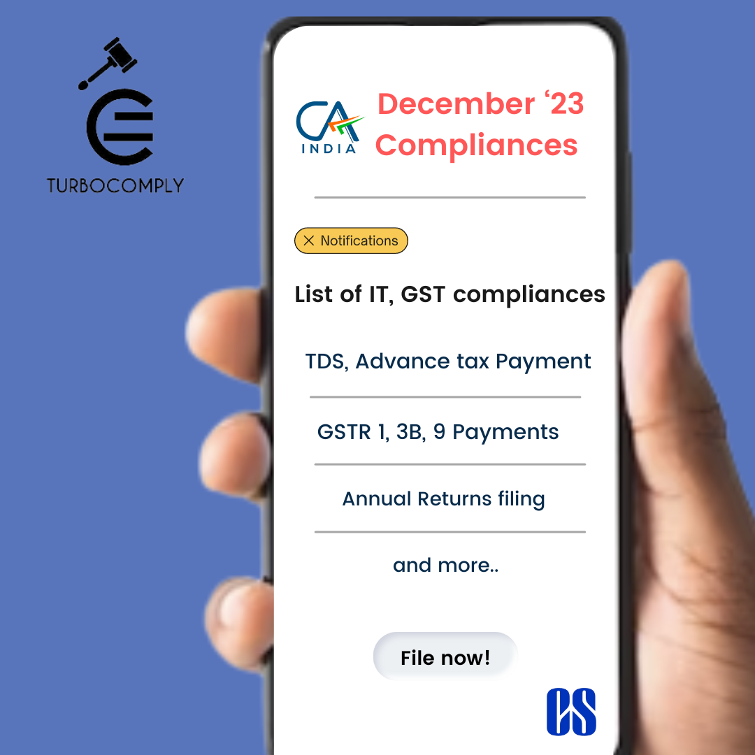 Compliance Calendar for December 2023